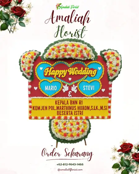 Papan Bunga Pernikahan Tanjung Bumi